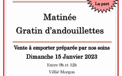 Matinée Gratin d’andouillettes – Beaujolais Foot