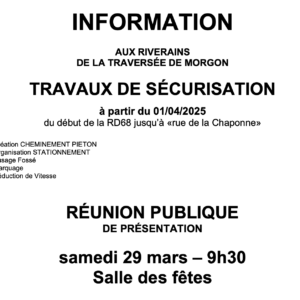 Travaux Morgon